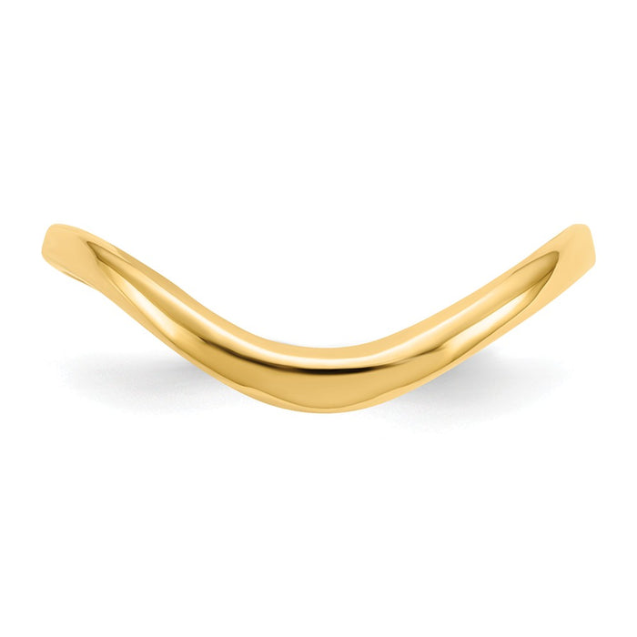 14k Yellow Gold Wave Fashion Thumb Ring, Size: 9