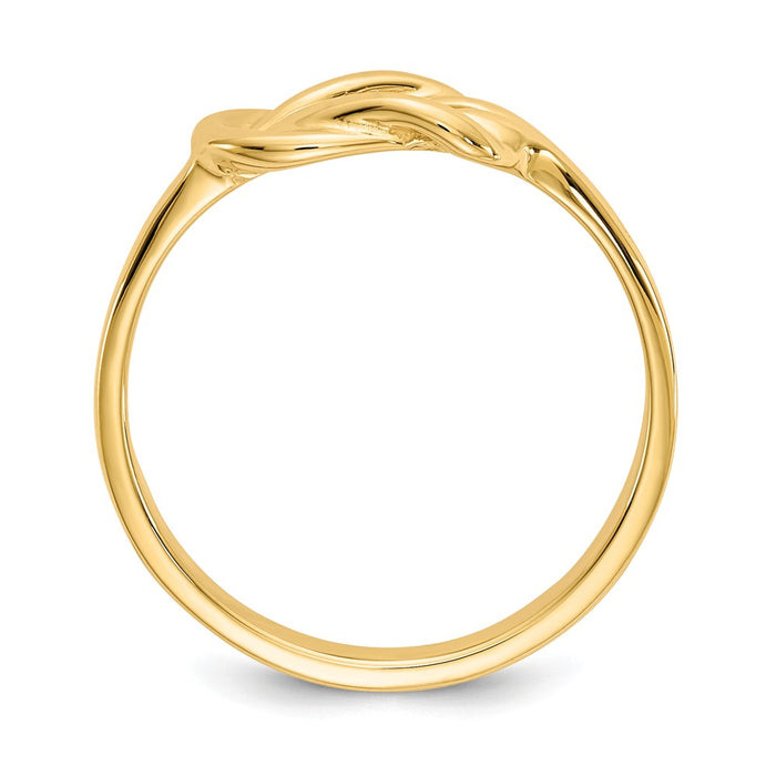 14k Yellow Gold Freeform Knot Ring, Size: 7