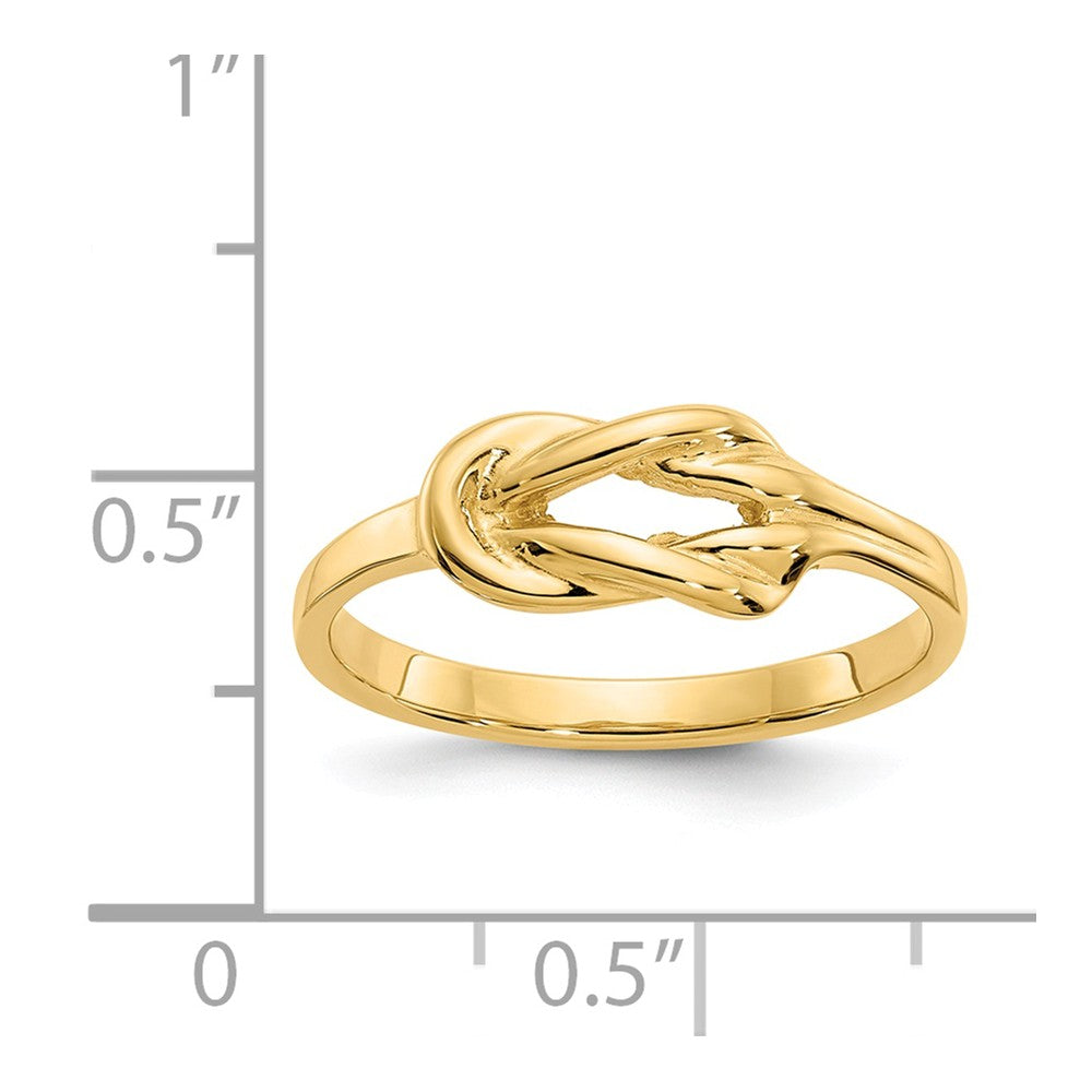 14k Yellow Gold Freeform Knot Ring, Size: 7