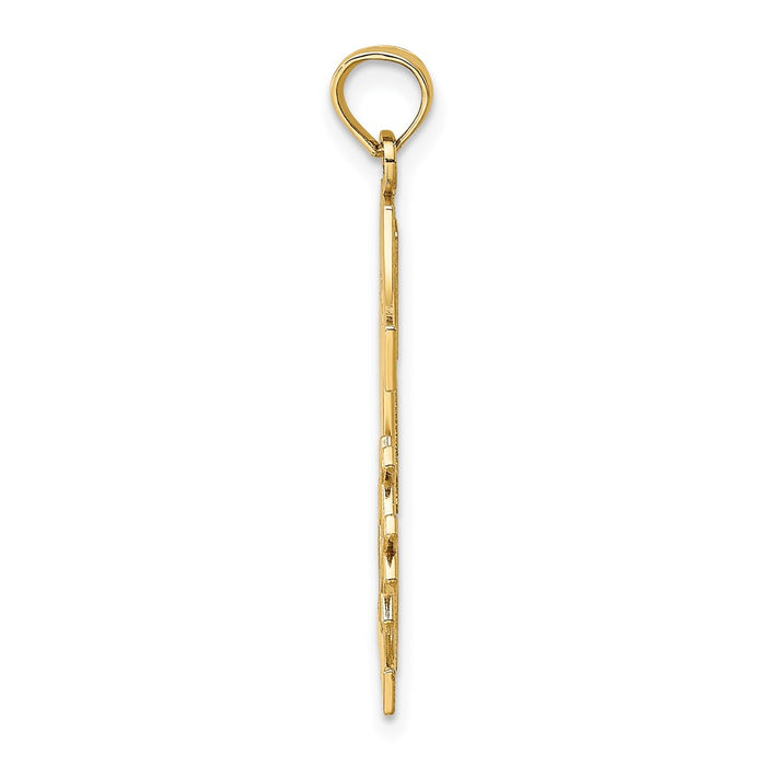 Million Charms 14K Yellow Gold Themed #1 Dad Charm