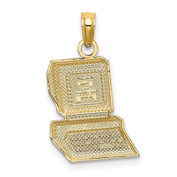 Million Charms 14K Yellow Gold Themed Computer Wiz Charm