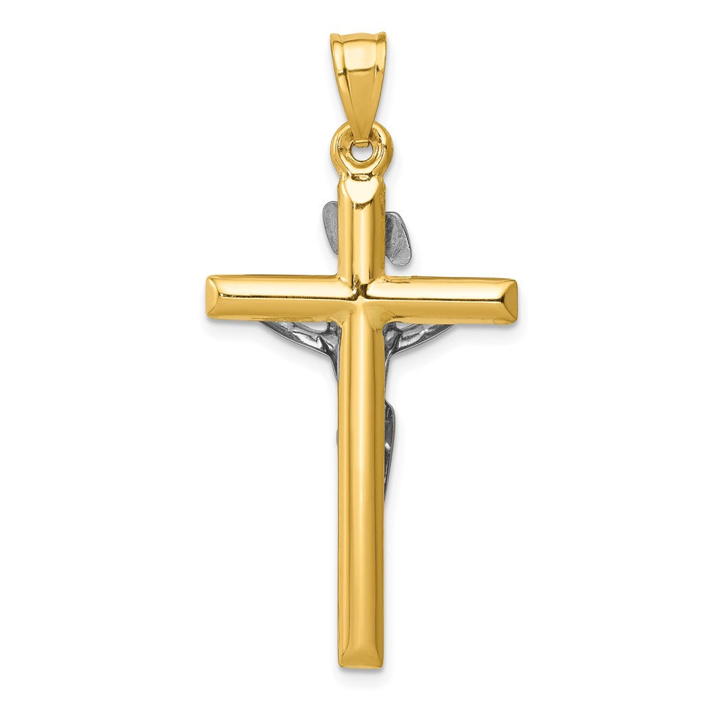 Million Charms 14K Two-Tone Inri Relgious Crucifix Pendant