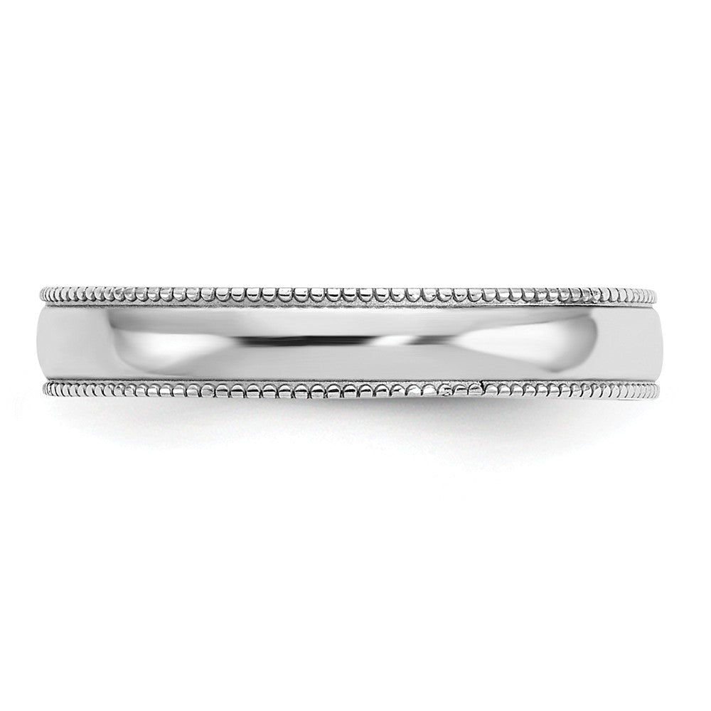 14k White Gold Mill Grain Adjustable Toe Ring