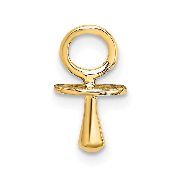Million Charms 14K Yellow Gold Themed Gold Themed Polished 3-D Pacifier Charm