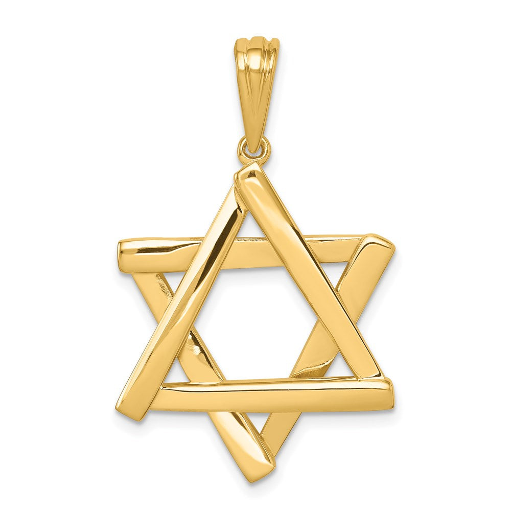 Million Charms 14K Yellow Gold Themed Religious Jewish Star Of David Pendant