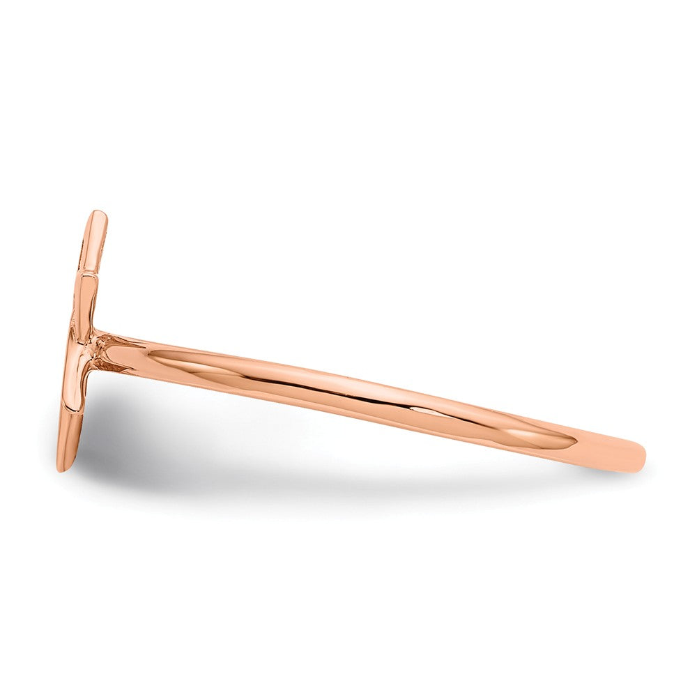 14k Rose Gold Polished Star of David Ring, Size: 7