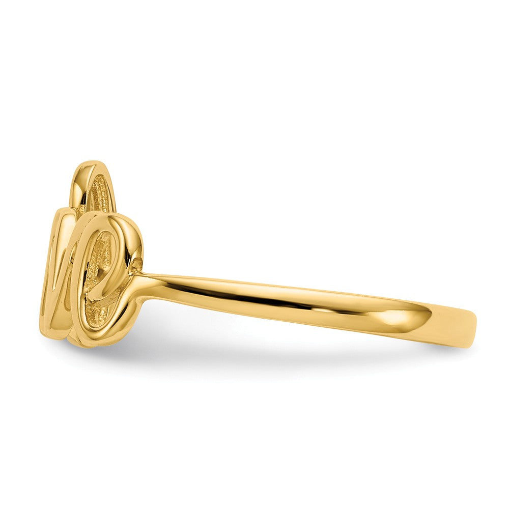 14k Yellow Gold Polished Love Ring, Size: 7