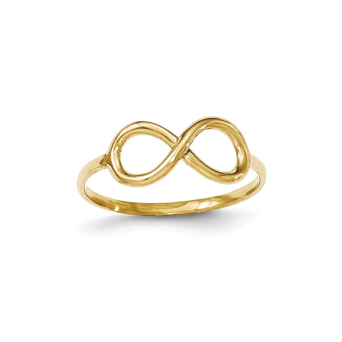 14k Yellow Gold Polished Infinity Ring, Size: 7