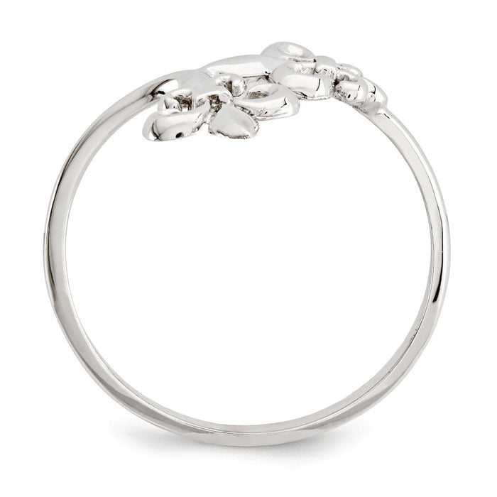 14k White Gold Polished Fleur De Lis Ring, Size: 7