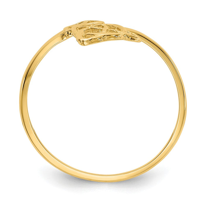 14k Yellow Gold Polished Celtic Knot Ring, Size: 7