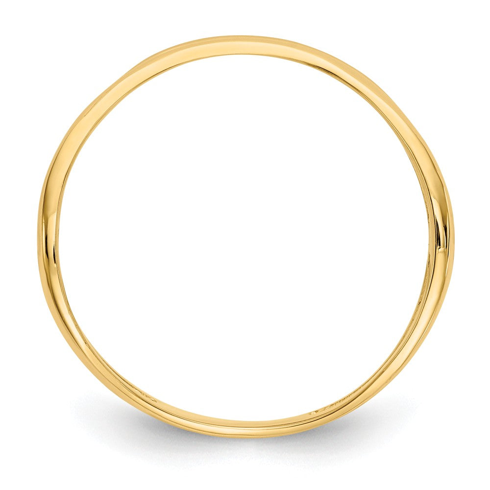 14k Yellow Gold Gold Polished Double Wave Fashion Thumb Ring, Size: 9