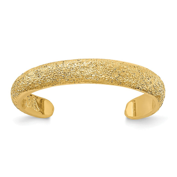 14k Yellow Gold Polished Laser Cut Toe Ring