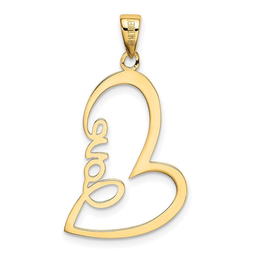 Million Charms 14K Yellow Gold Themed Gold Themed Polished Love Heart Pendant