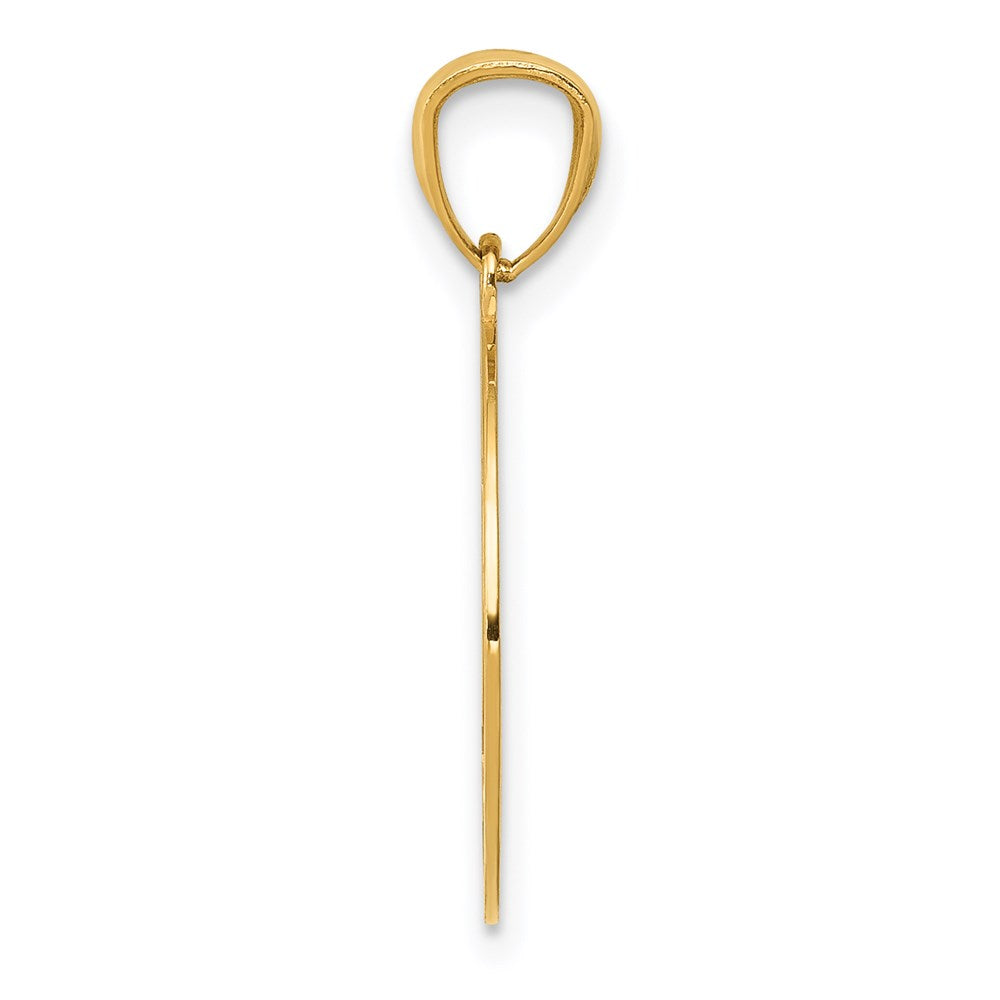 Million Charms 14K Yellow Gold Themed Polished Boy Facing Left Disc Charm