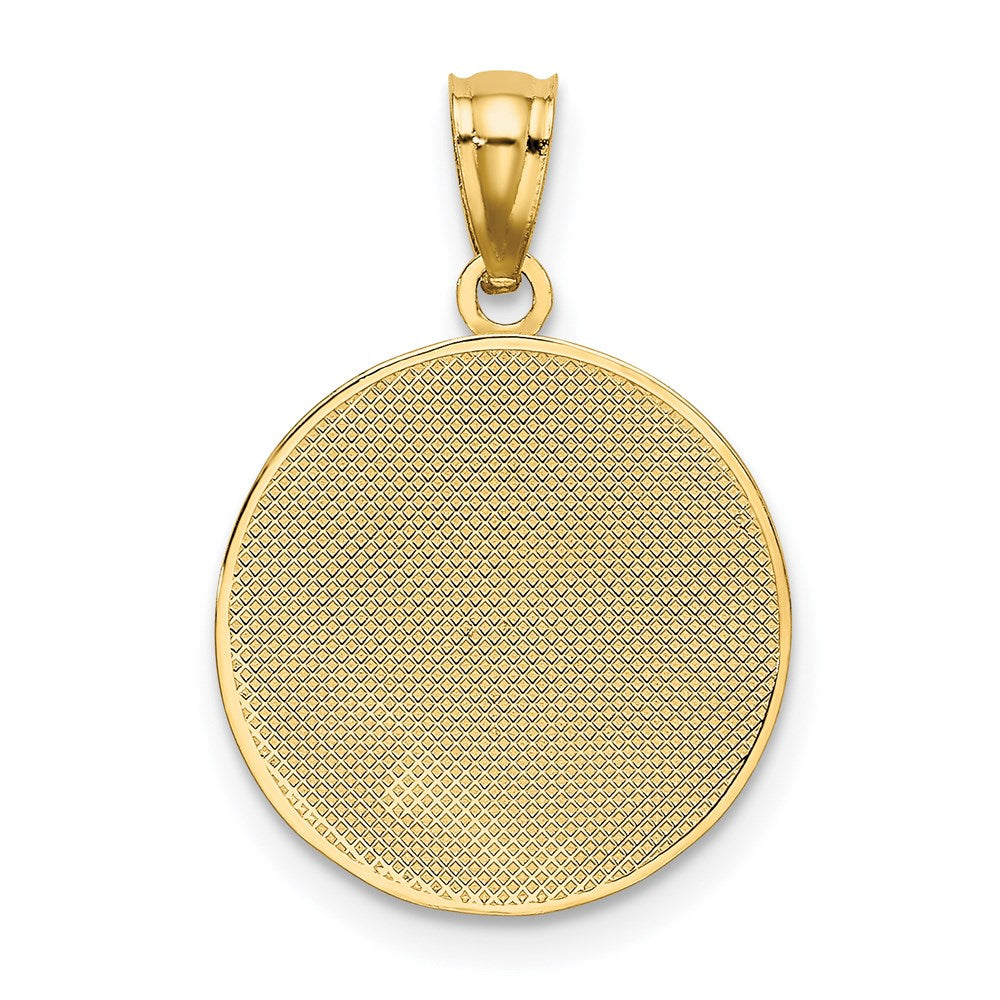 Million Charms 14K Yellow Gold Themed Polished Boy Facing Left Disc Charm