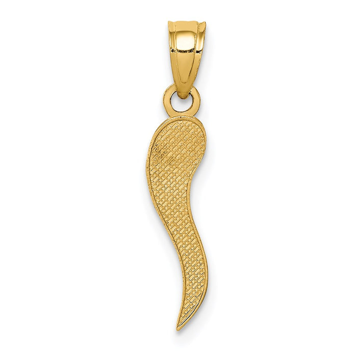 Million Charms 14K Yellow Gold Themed Italian Horn Pendant