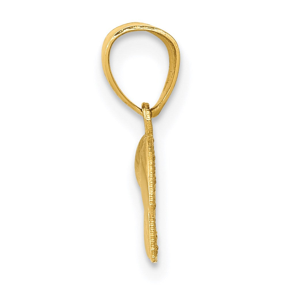 Million Charms 14K Yellow Gold Themed Polished Elephant Pendant