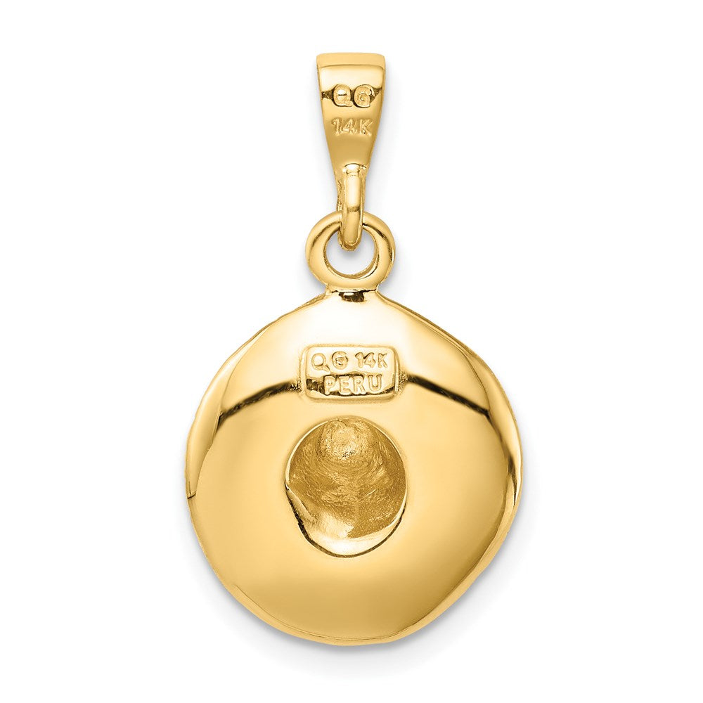 Million Charms 14K Yellow Gold Themed Sombrero Pendant