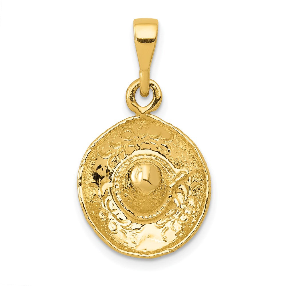 Million Charms 14K Yellow Gold Themed Sombrero Pendant