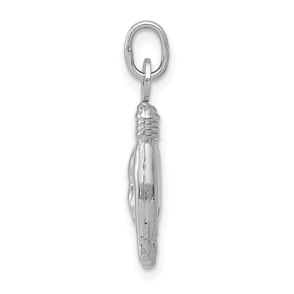 Million Charms 14K White Gold Themed Rock On Sign Charm