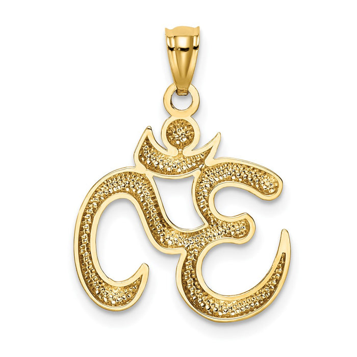 Million Charms 14K Yellow Gold Themed Polished Om Symbol Pendant