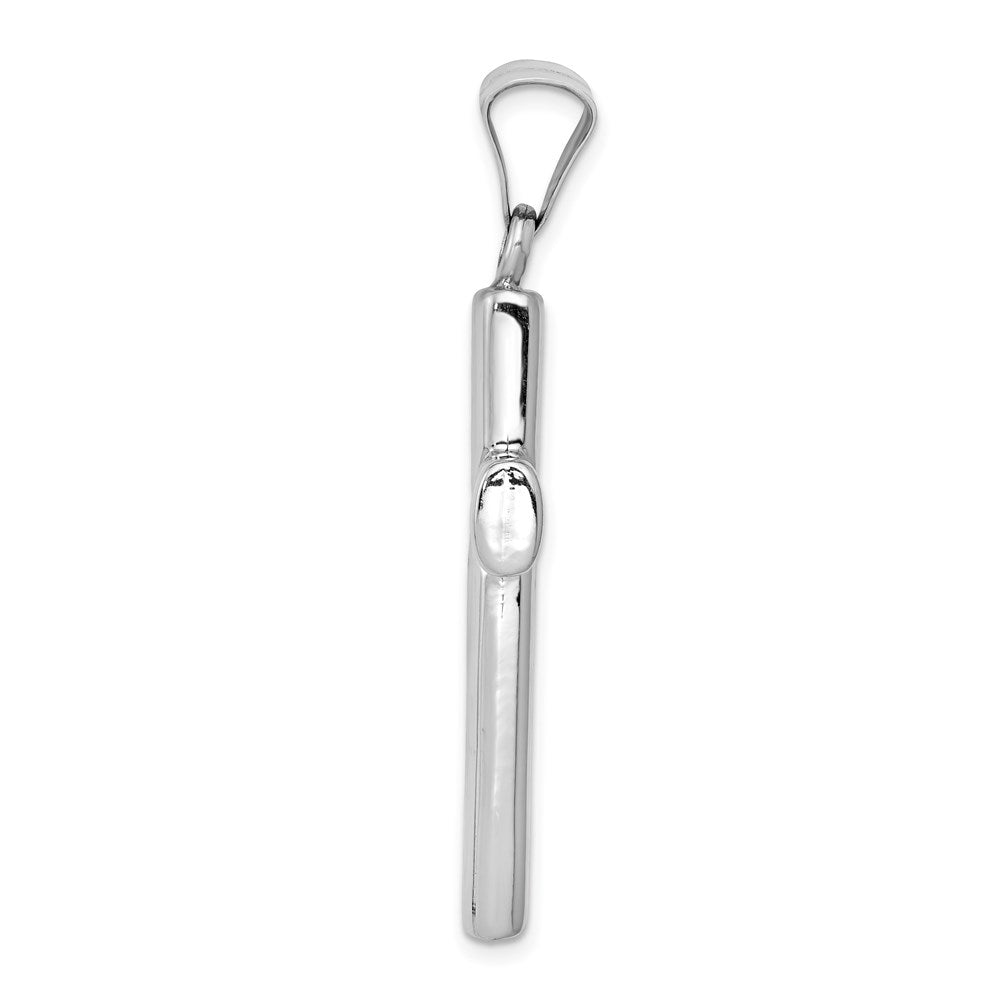 Million Charms 14K White Gold Themed Stamping Relgious Cross Pendant