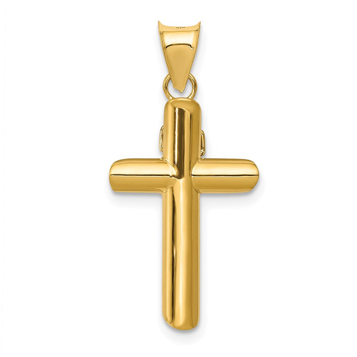 Million Charms 14K Two-Tone Polished Relgious Crucifix Pendant