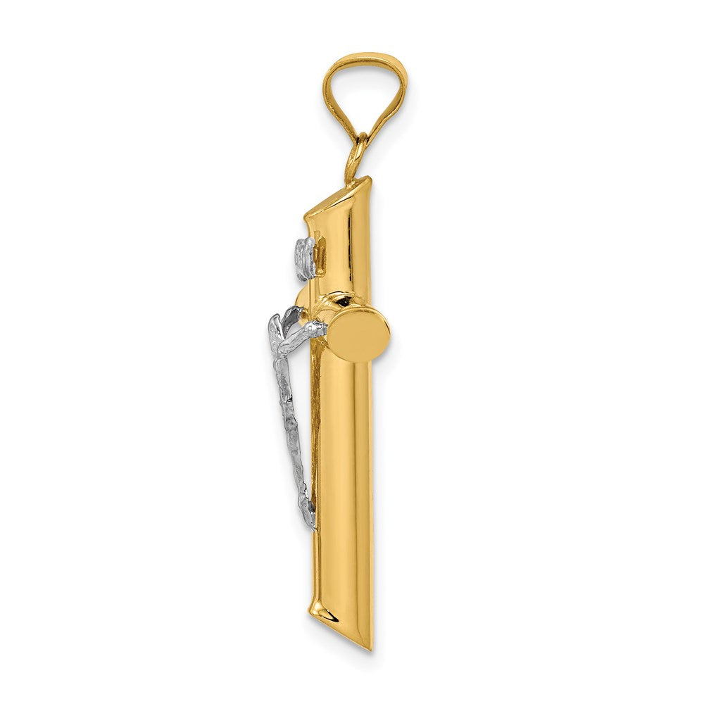 Million Charms 14K Two-Tone Polished Relgious Crucifix Pendant