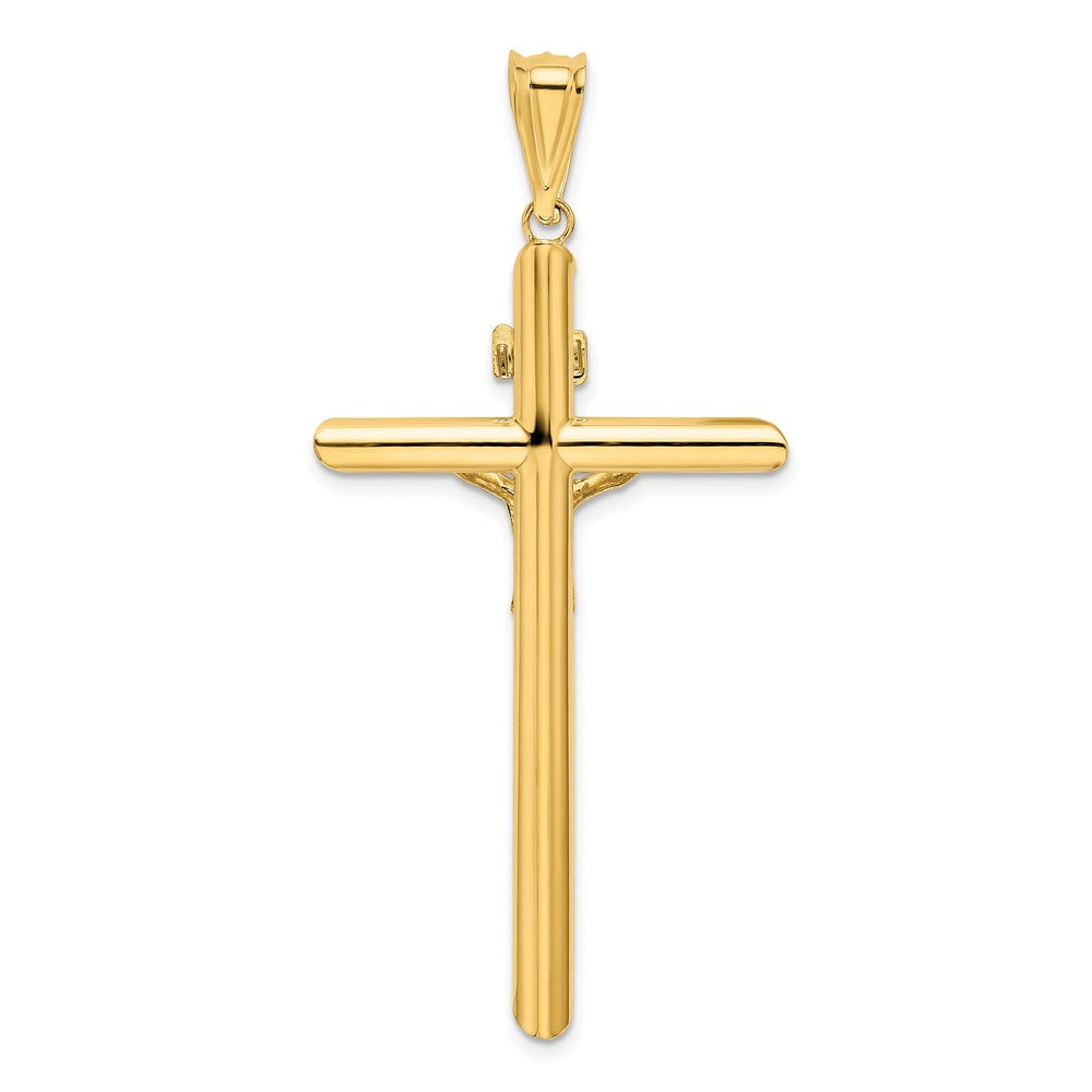 Million Charms 14K Two-Tone Polished Relgious Crucifix Pendant