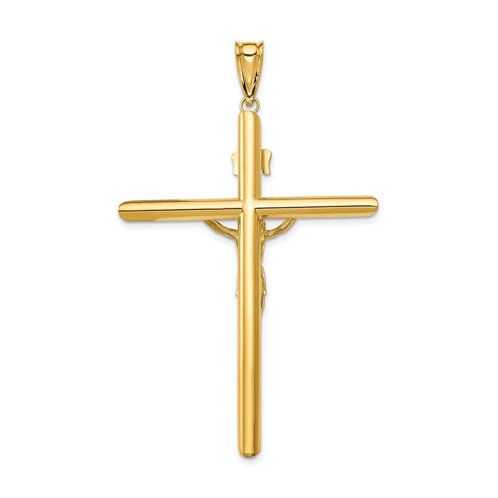 Million Charms 14K Two-Tone Polished Relgious Crucifix Pendant