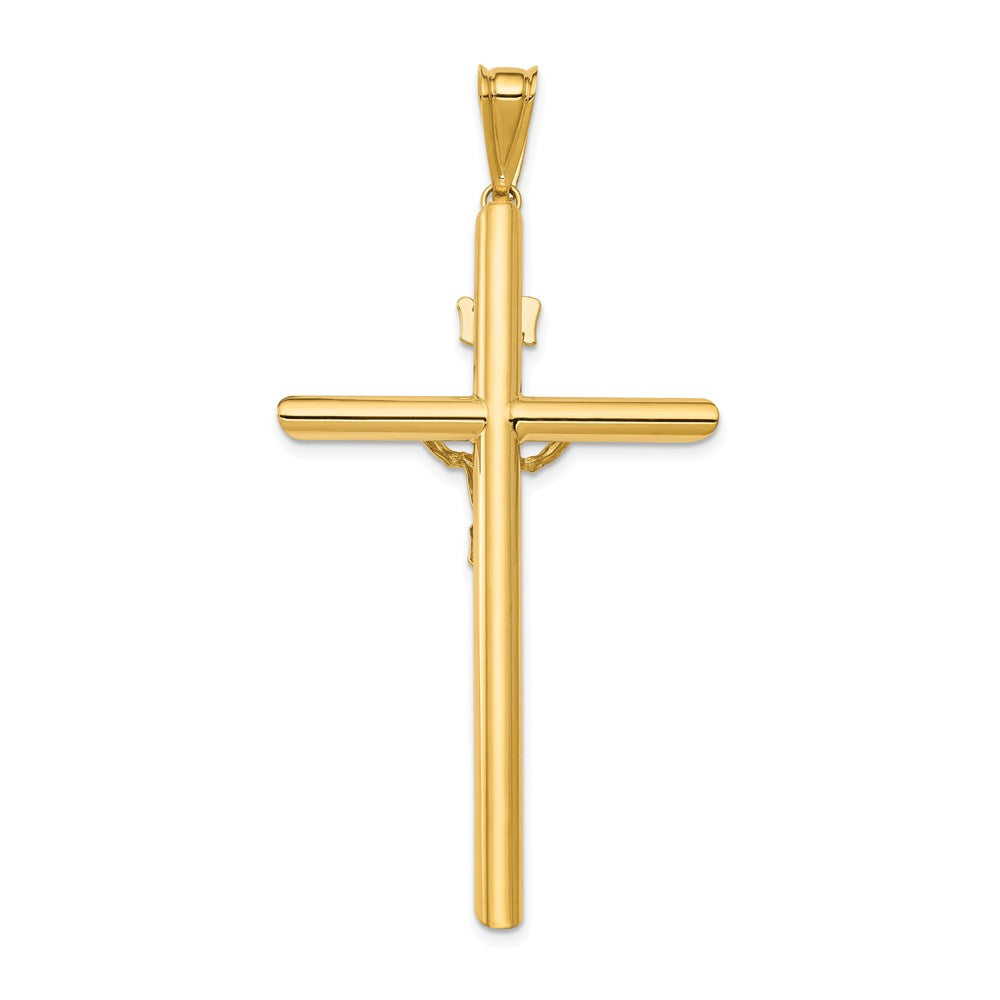 Million Charms 14K Two-Tone Polished Relgious Crucifix Pendant