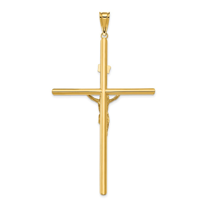 Million Charms 14K Two-Tone Polished Jesus Relgious Crucifix Pendant