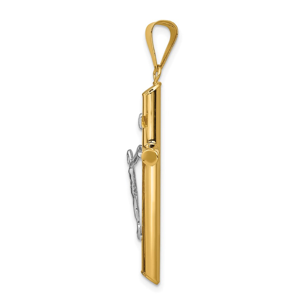 Million Charms 14K Two-Tone Polished Jesus Relgious Crucifix Pendant