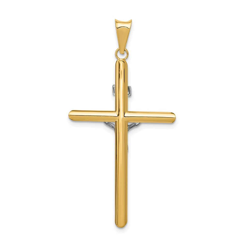 Million Charms 14K Two-Tone Polished Jesus Relgious Crucifix Pendant