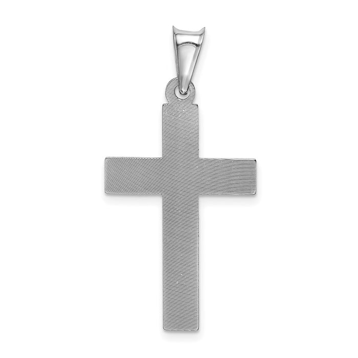 Million Charms 14K White Gold Themed Relgious Crucifix Pendant