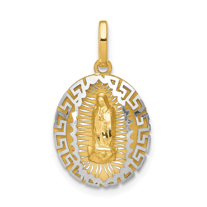 Million Charms 14K Two-Tone Relgious Our Lady Of Guadalupe Pendant
