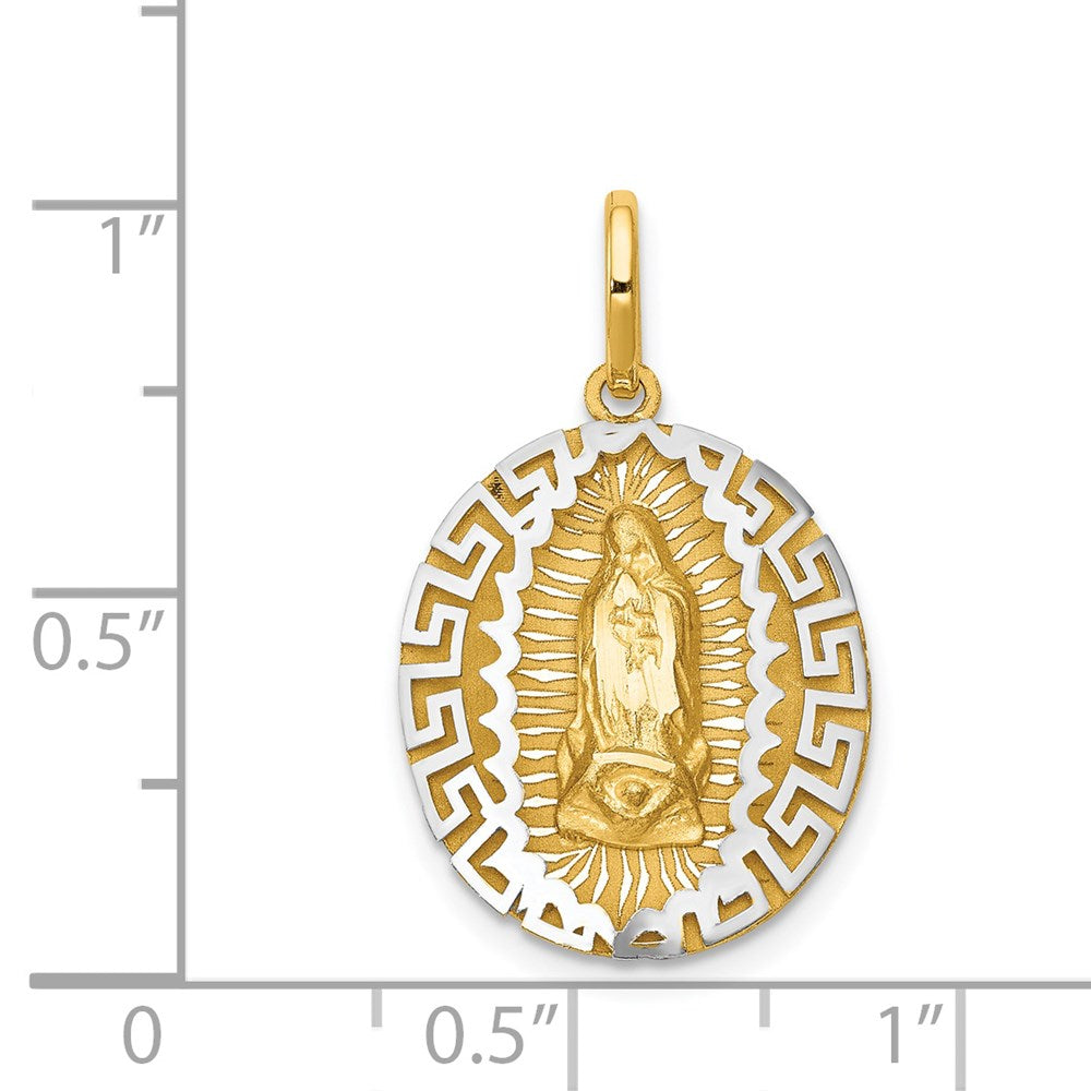 Million Charms 14K Two-Tone Relgious Our Lady Of Guadalupe Pendant