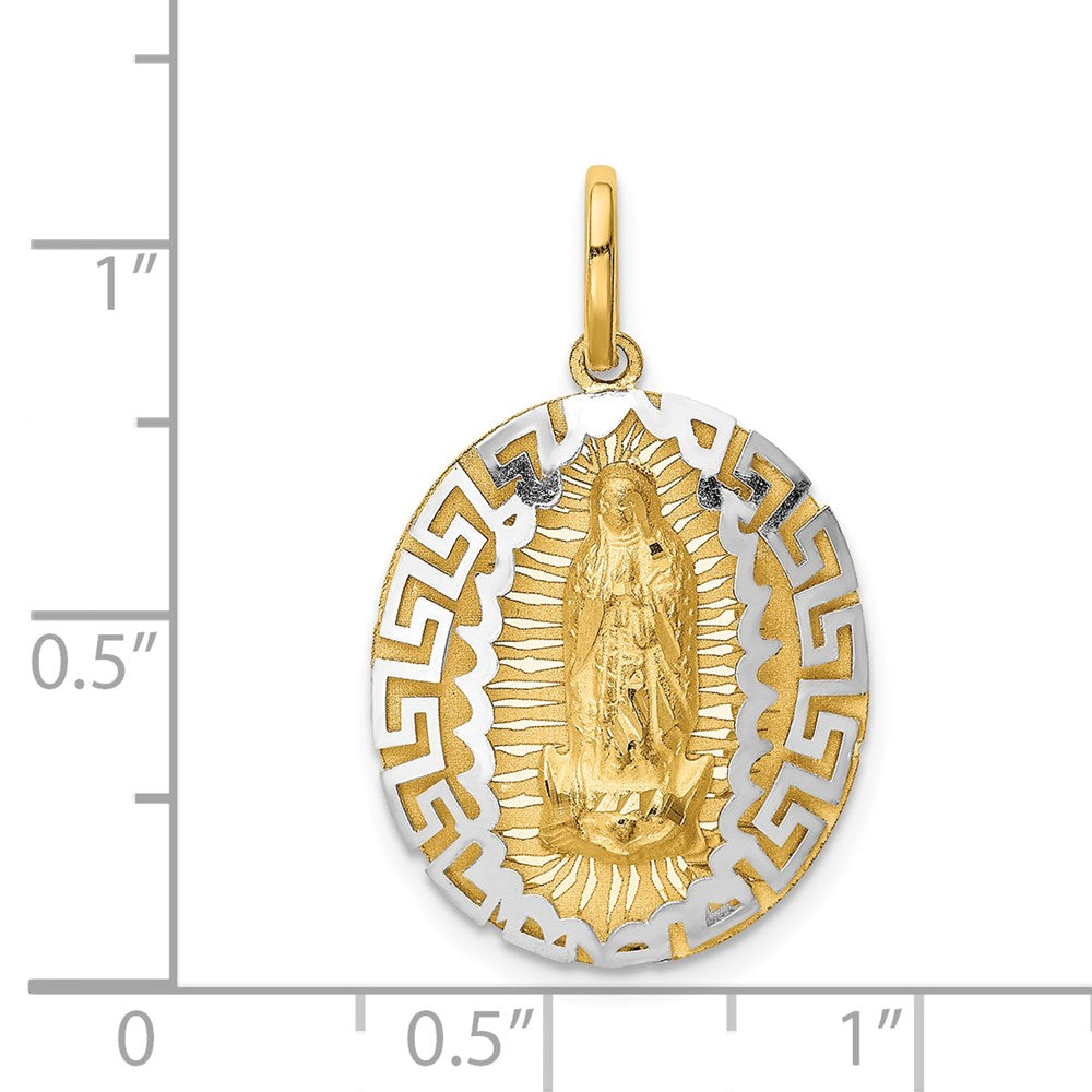 Million Charms 14K Two-Tone Relgious Our Lady Of Guadalupe Pendant