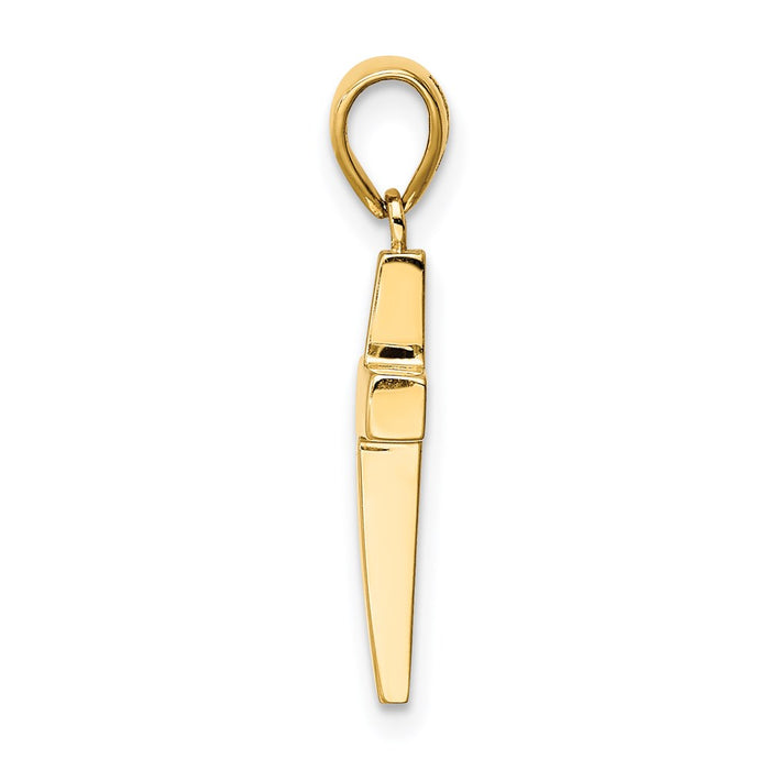 Million Charms 14K Yellow Gold Themed Relgious Cross Pendant