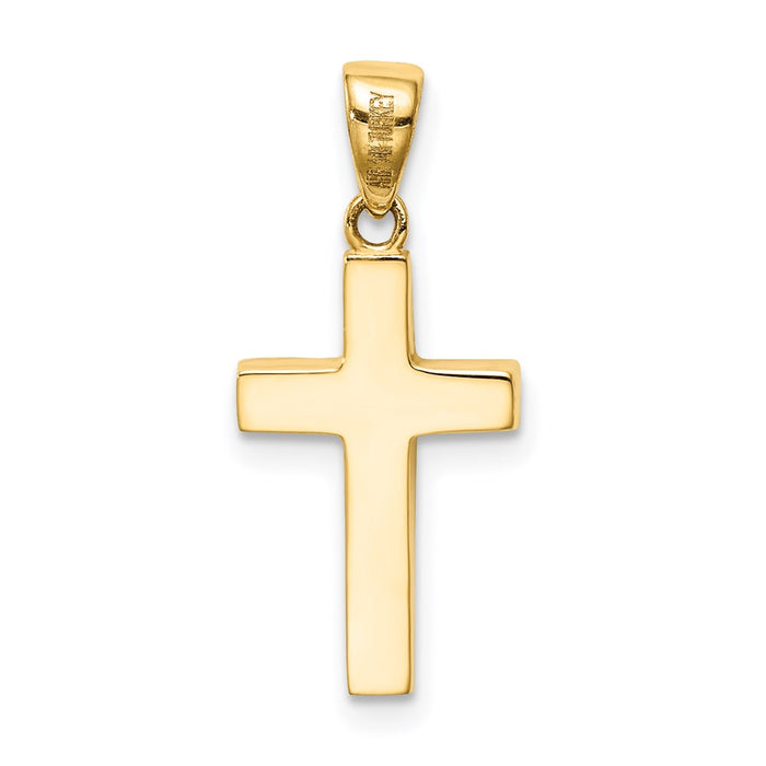 Million Charms 14K Yellow Gold Themed Relgious Cross Pendant