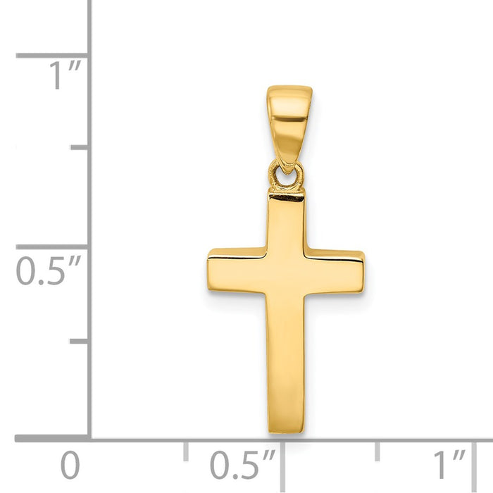 Million Charms 14K Yellow Gold Themed Relgious Cross Pendant