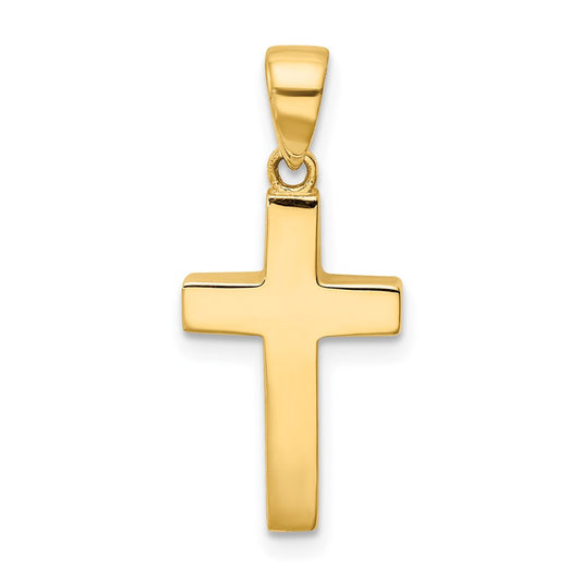 Million Charms 14K Yellow Gold Themed Relgious Cross Pendant