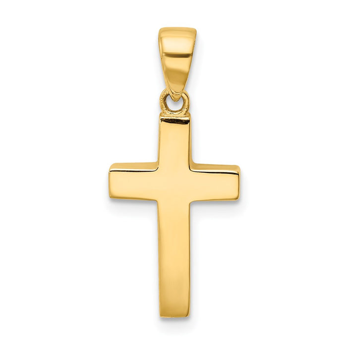 Million Charms 14K Yellow Gold Themed Relgious Cross Pendant