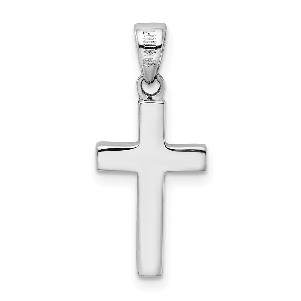 Million Charms 14K White Gold Themed Relgious Cross Pendant
