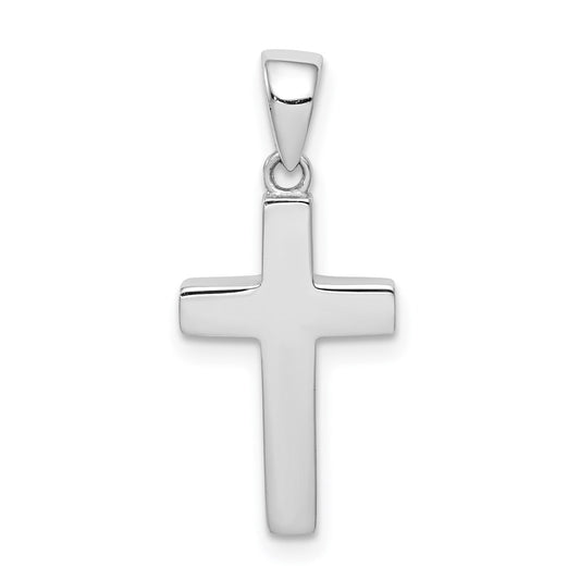 Million Charms 14K White Gold Themed Relgious Cross Pendant