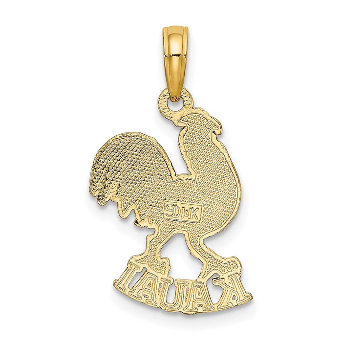 Million Charms 14K Yellow Gold Themed Kauai Under Rooster Charm