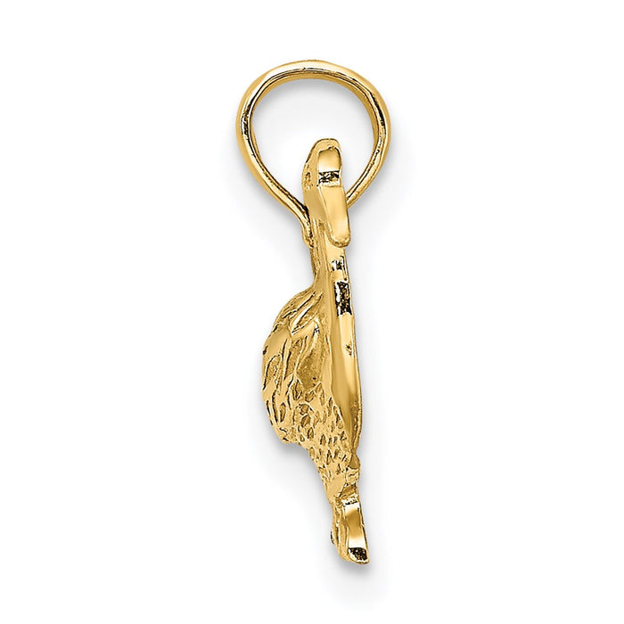 Million Charms 14K Yellow Gold Themed 2-D Goose Charm