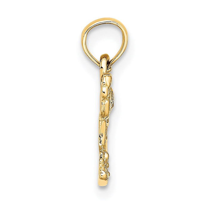 Million Charms 14K Yellow Gold Themed Mini Flamingo Charm