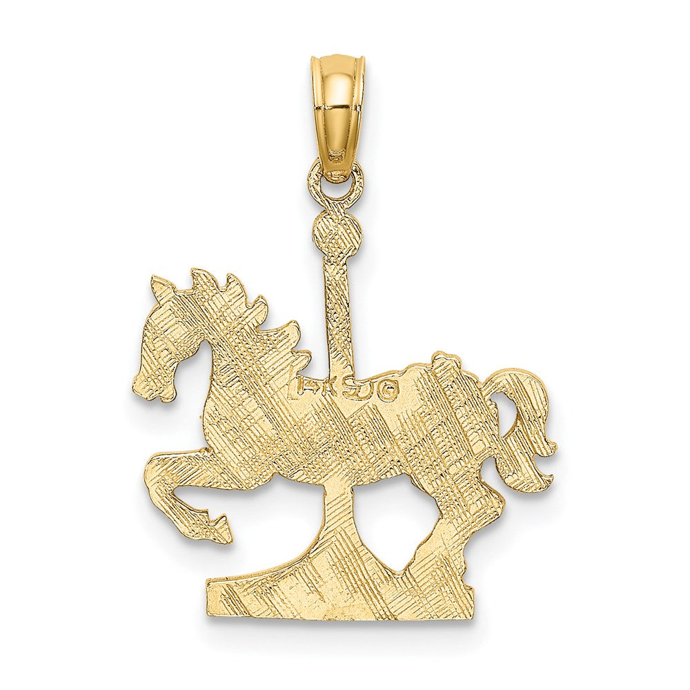 Million Charms 14K Yellow Gold Themed Carousel Horse Charm