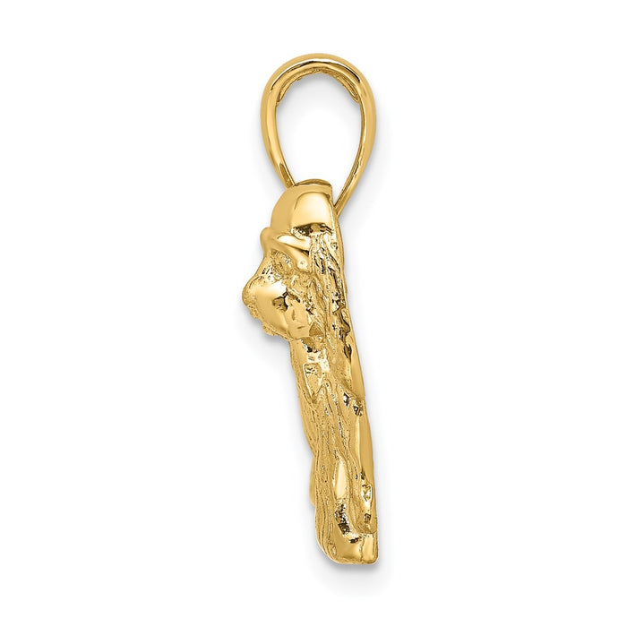 Million Charms 14K Yellow Gold Themed 2-D Cocker Spaniel Dog Charm